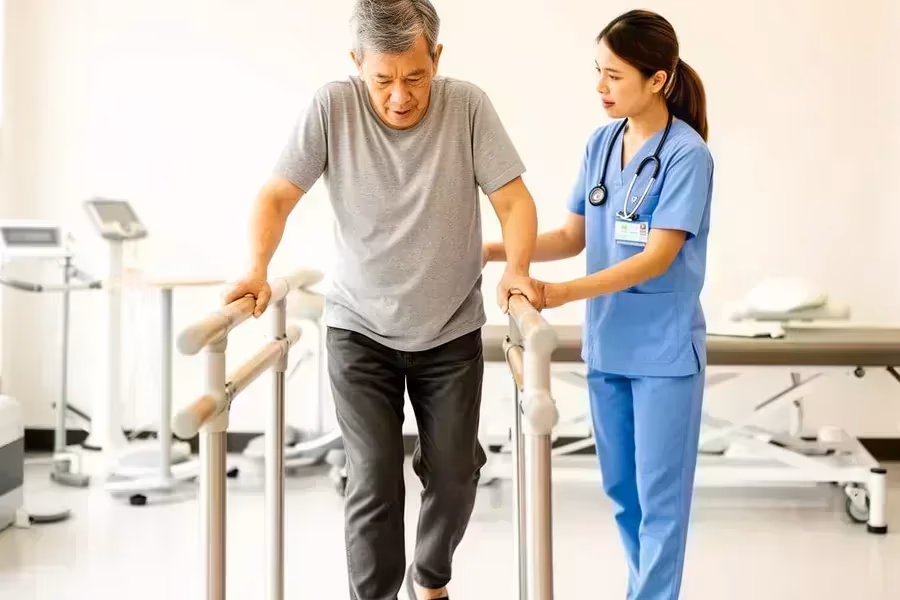 Supervised walking practice is one part of a plan matched to the person’s readiness.